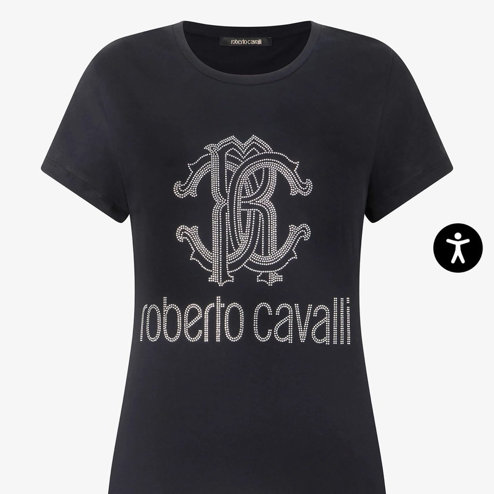 Roberto Cavalli Black Tshirt sz M